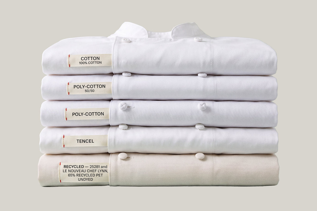 Chef Coat Fabric Guide: Cotton, Poly-Cotton, Tencel, and Recycled Blends