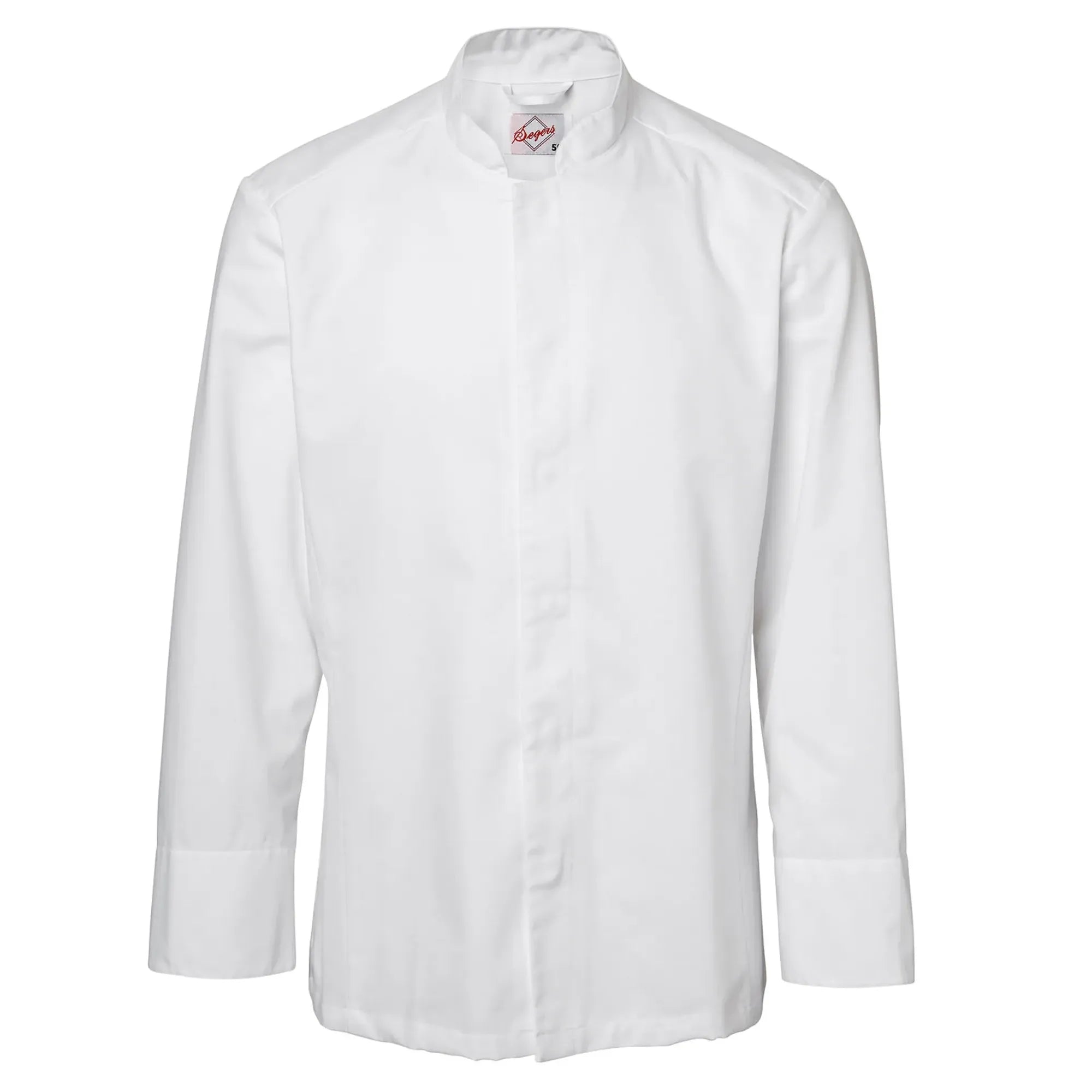 White chef's shirt on a white background