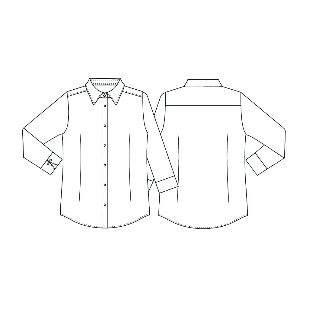 Kentaur 1568 women's 7/8 sleeve shirt in black, detail