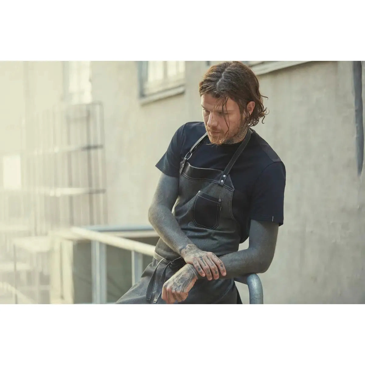 Bib Apron With Pocket 30391