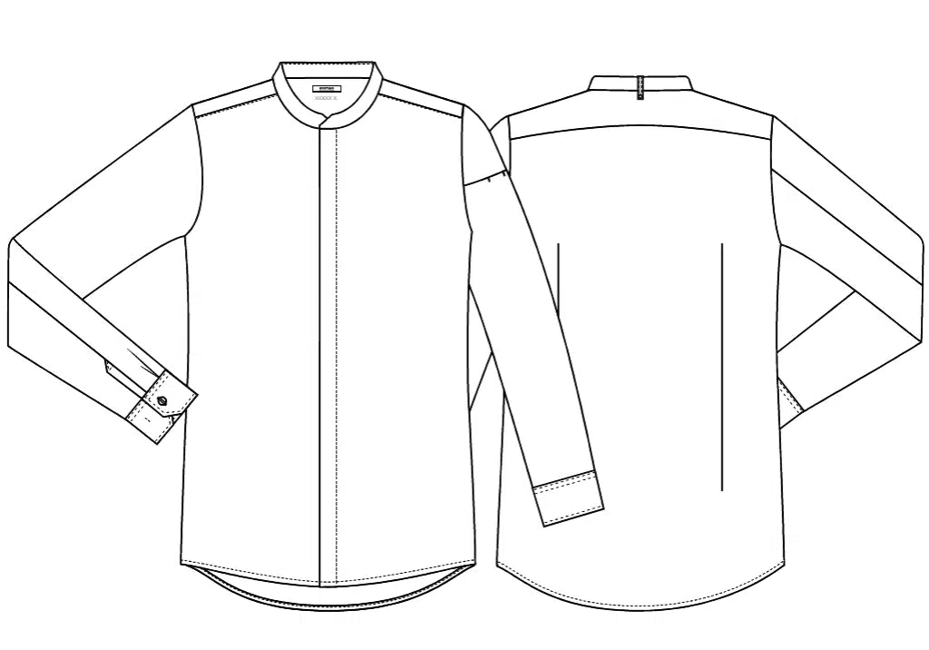 Kentaur 25478 men's Oxford shirt, technical drawing