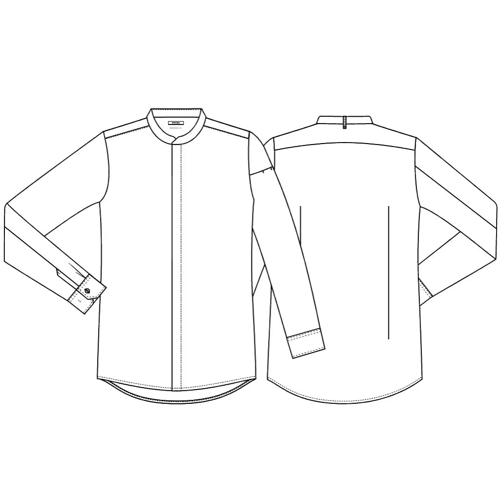 Kentaur 25478 men's Oxford shirt, technical drawing