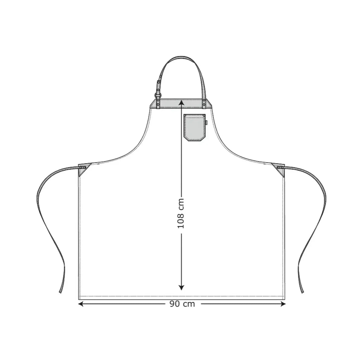 Bib Apron With Pocket 30391