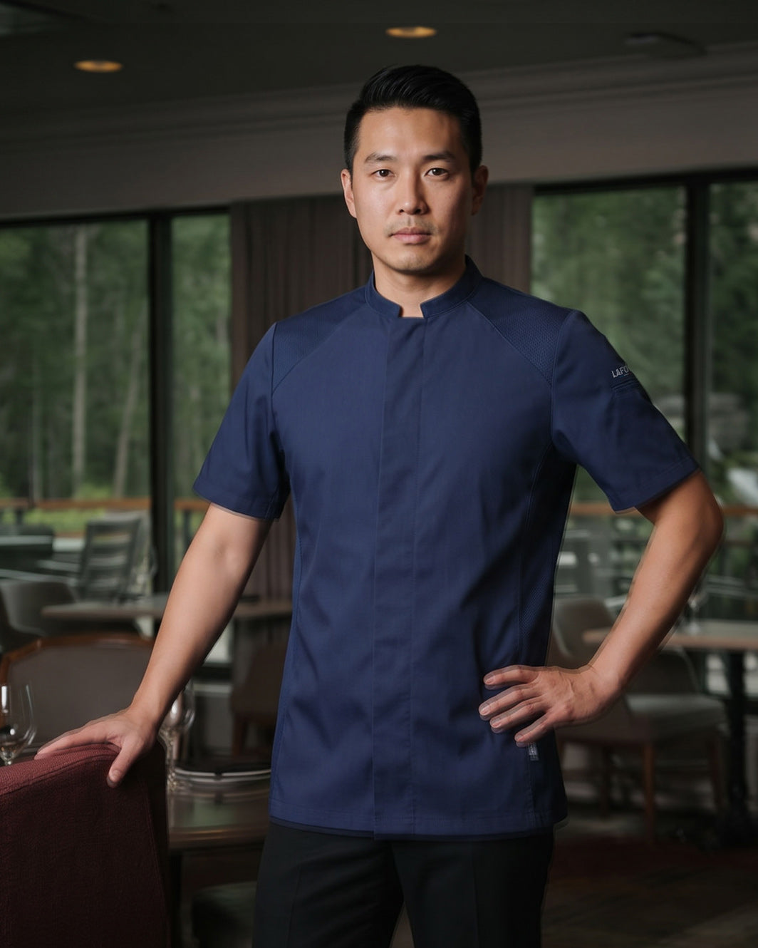 BASIL2 Men's Short Sleeve Chef Coat | Lafont