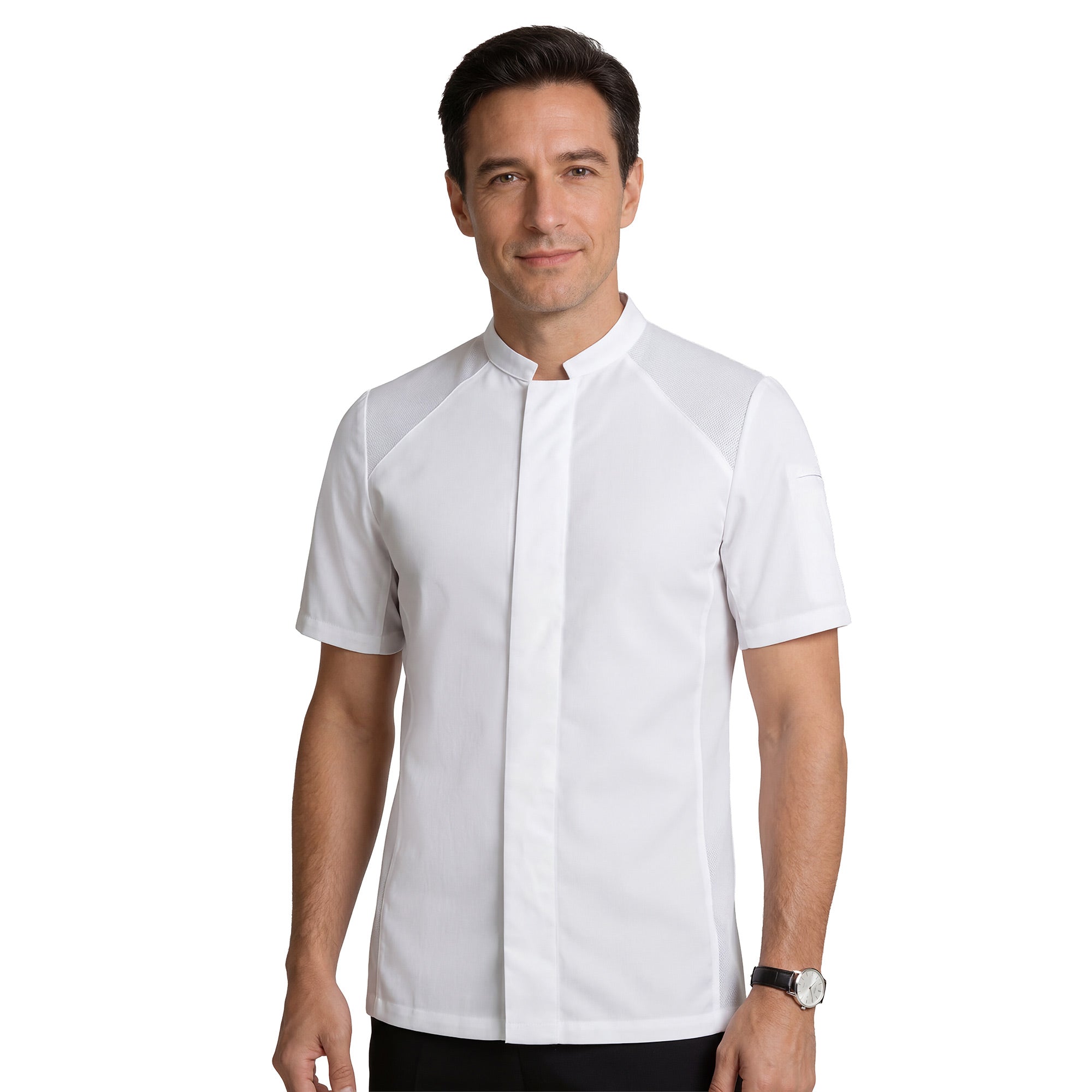 BASIL2 Men's Short-Sleeve Chef Coat | Michelin Jacket