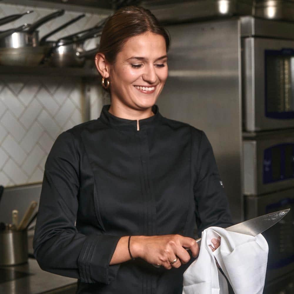 CRISTAL Women's Long Seeve Chef Coat