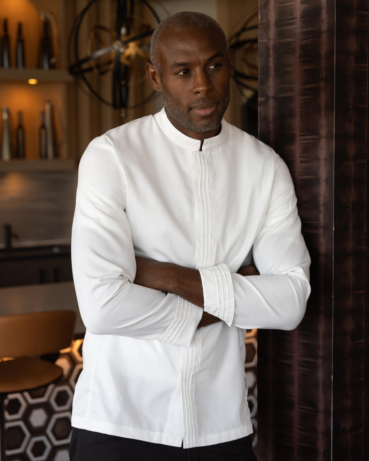 CRISTAL Men's Long Sleeve Chef Coat