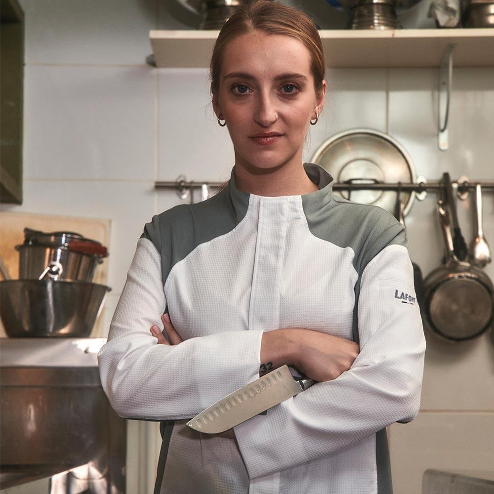 EMULSION Chef Coat Long Sleeve Womens