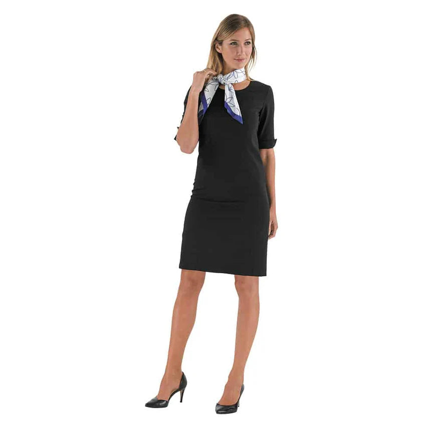 dress for women straight cut LAYERED STRAIGHT-CUT MIDI DRESS - BURGUNDY