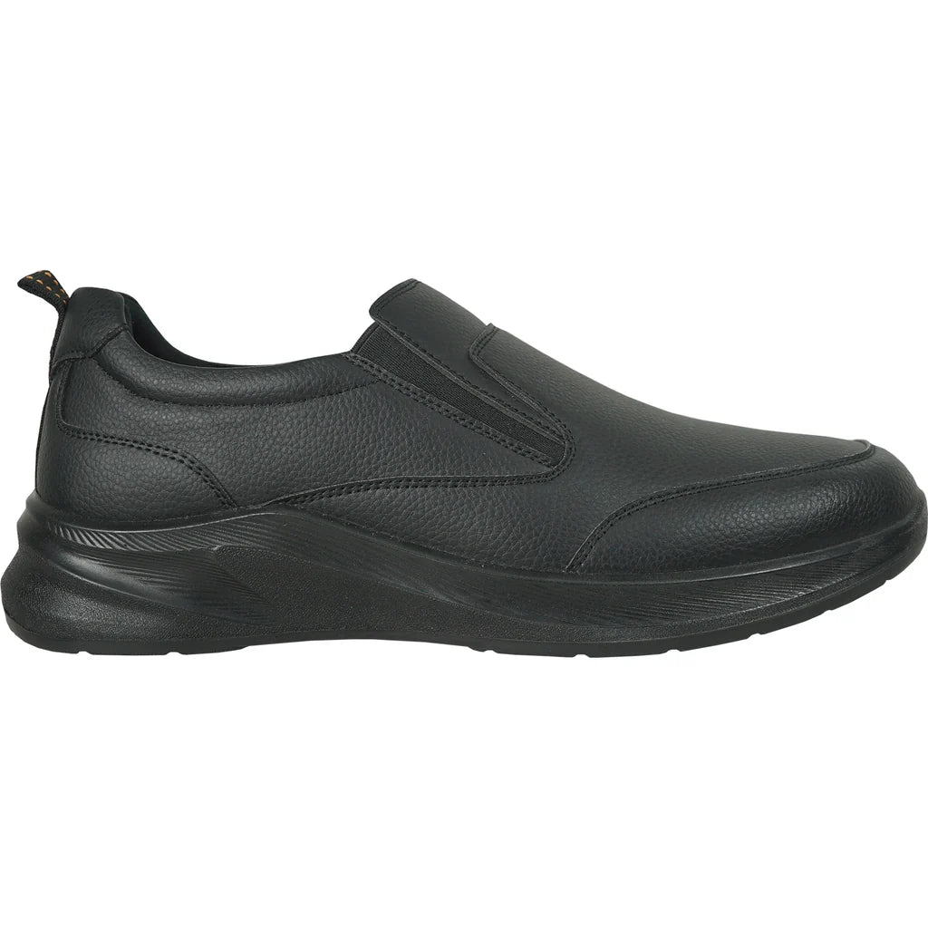 VANGELO Men Slip Resistant Shoe JIMMY-3 Black - Wide Width Available