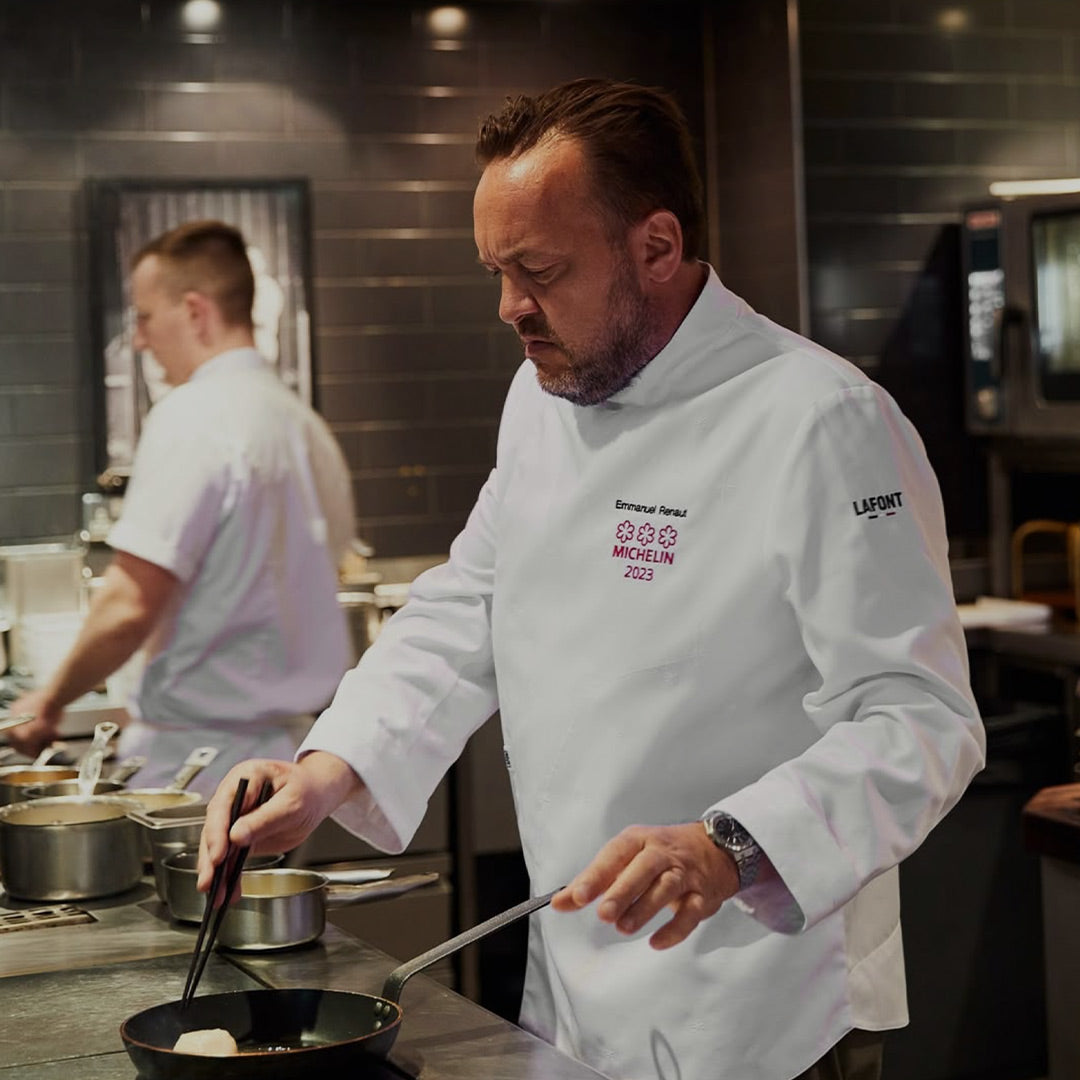 Earn a Michelin jacket? We embroider the logo for North America!