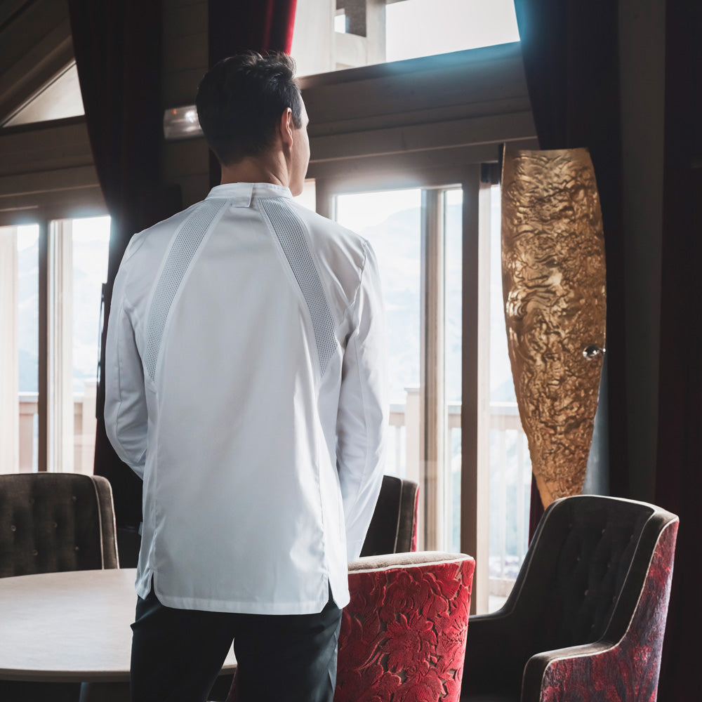 Marjoram Men’s Long Sleeve Chef Coat | Professional Coverage & Mobility