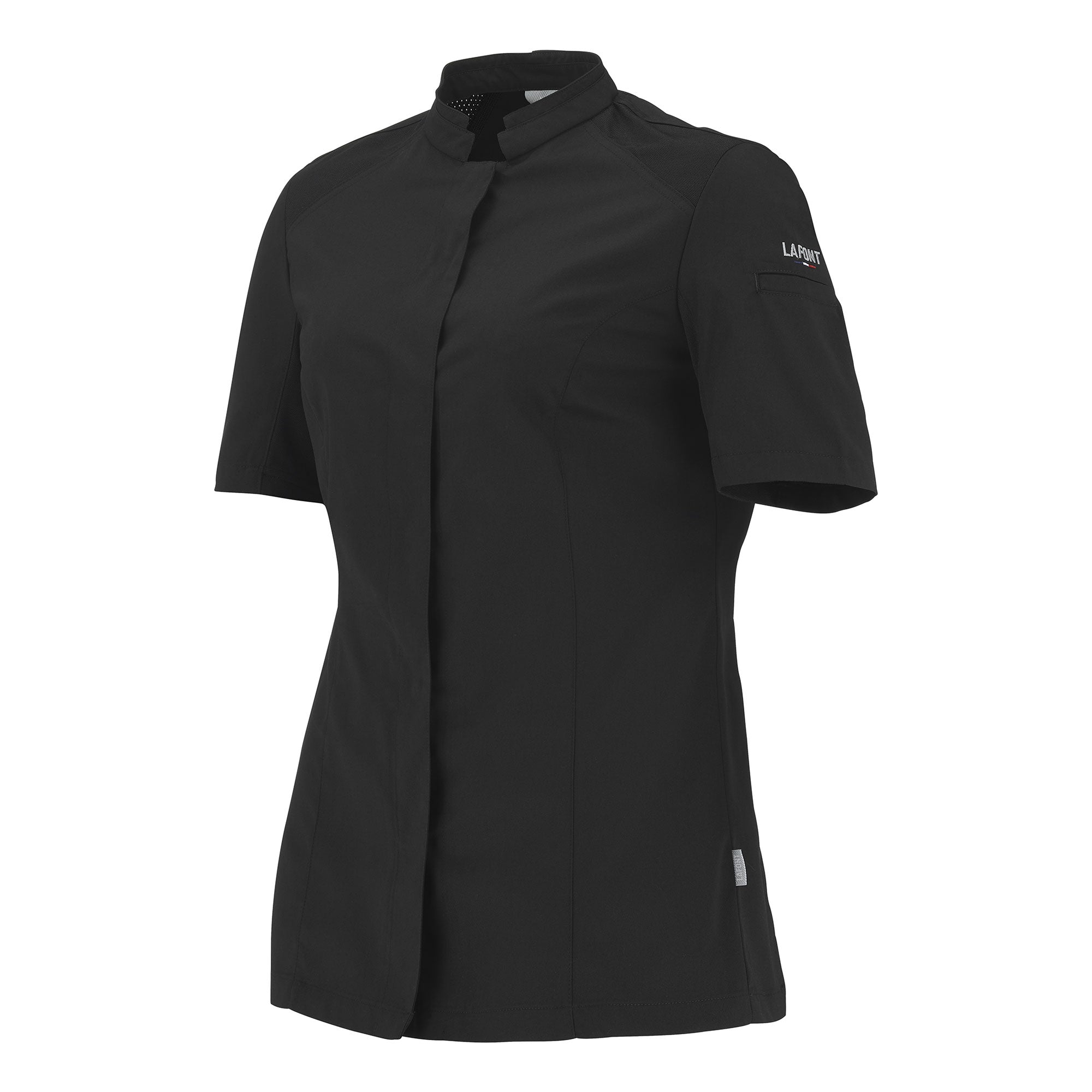 Black Marjoram Women's Long Sleeve Chef Coat that's Fitted for Active Kitchen Work