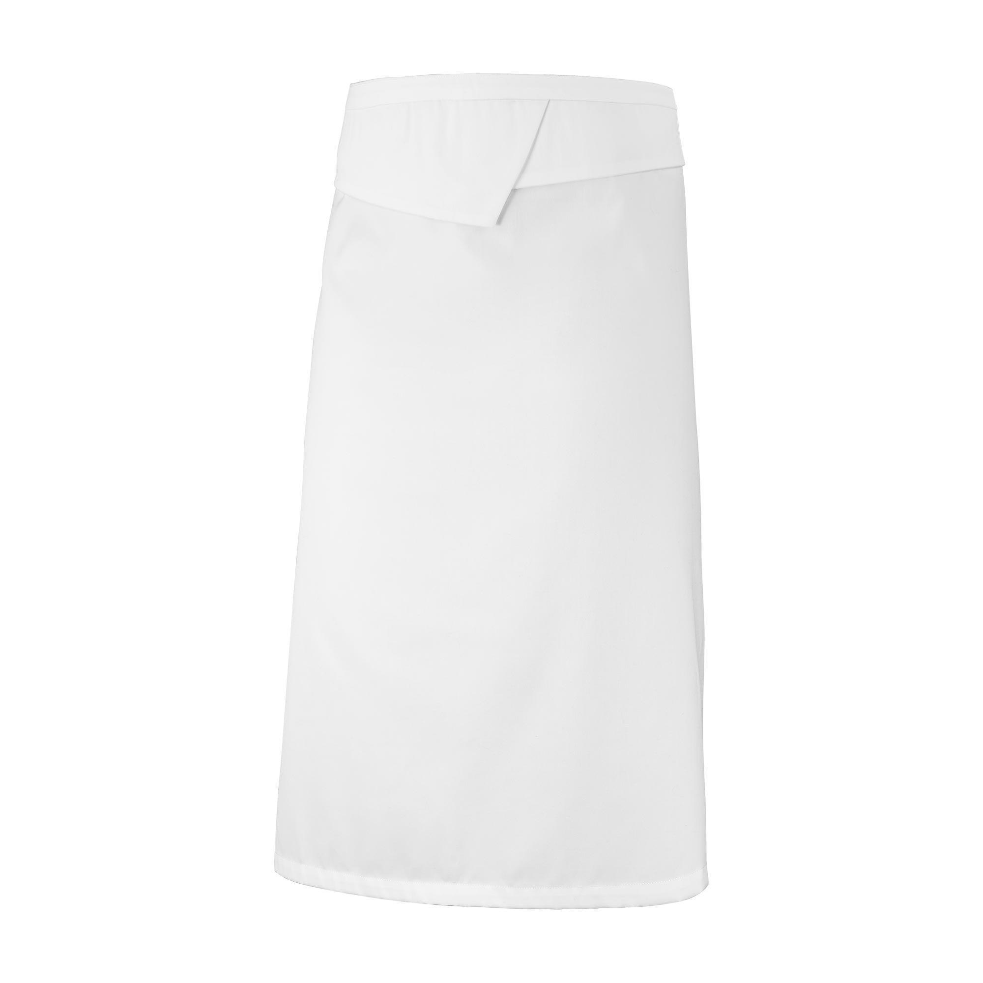 A white long chef waist apron by Lafont for Michelin restaurants