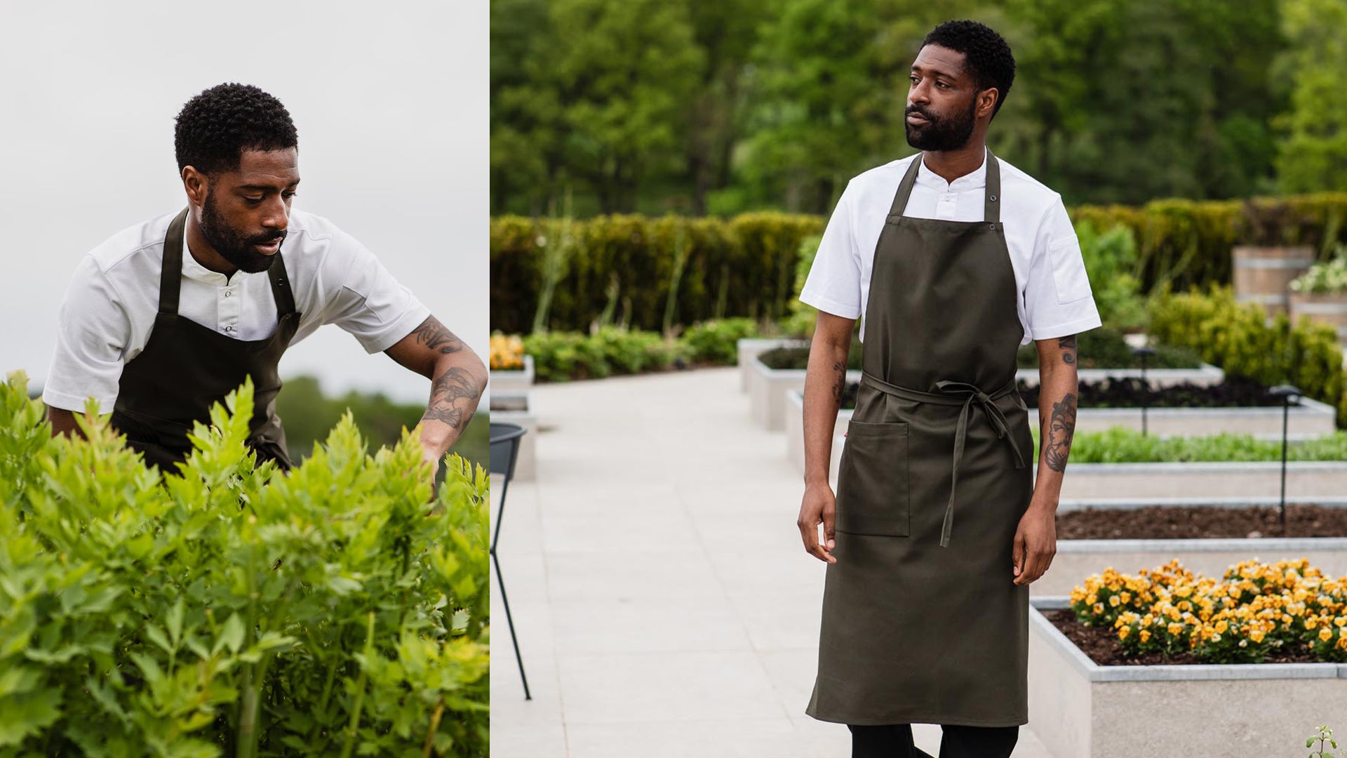Bib aprons for chefs