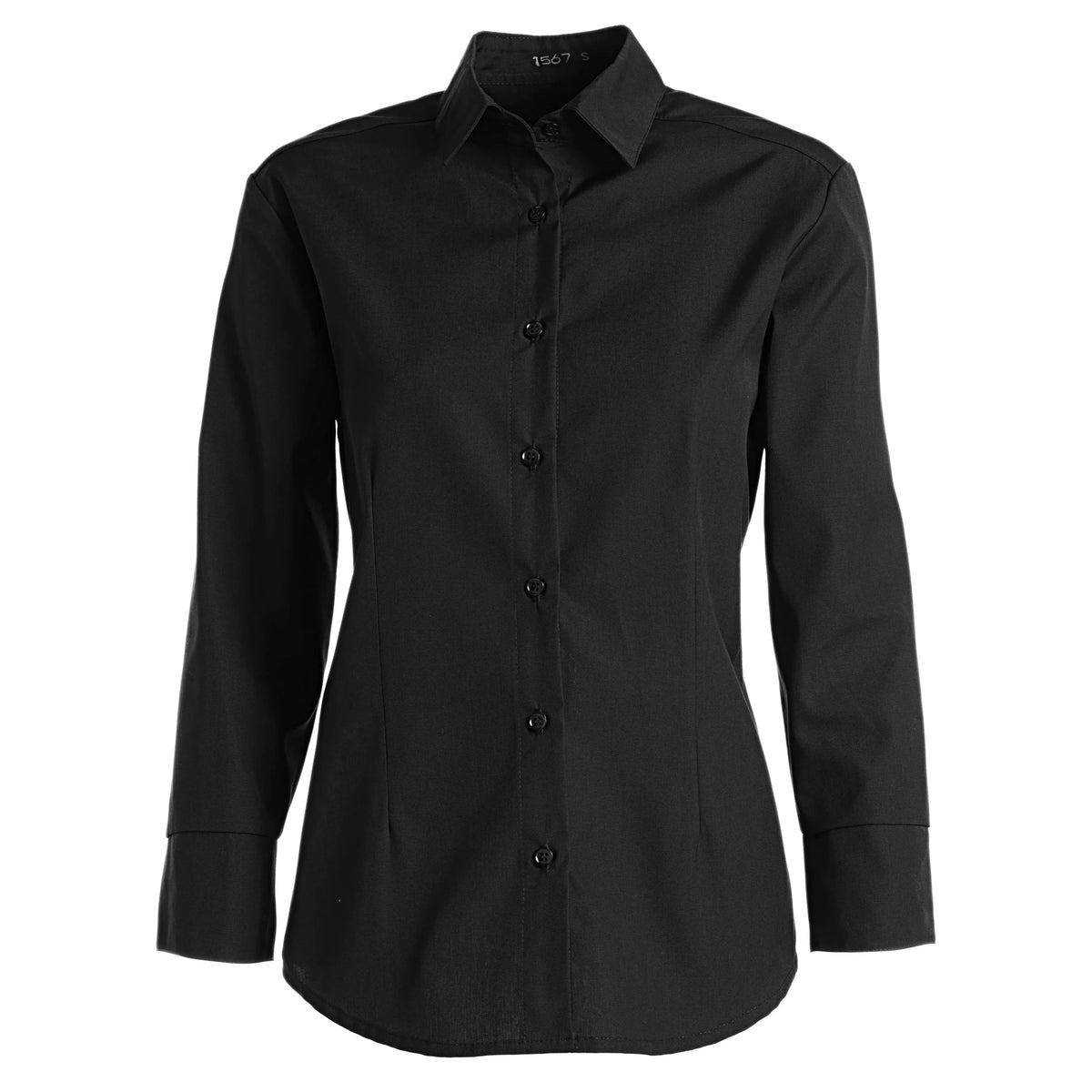 Kentaur 1568 women's 7/8 sleeve shirt in black, front