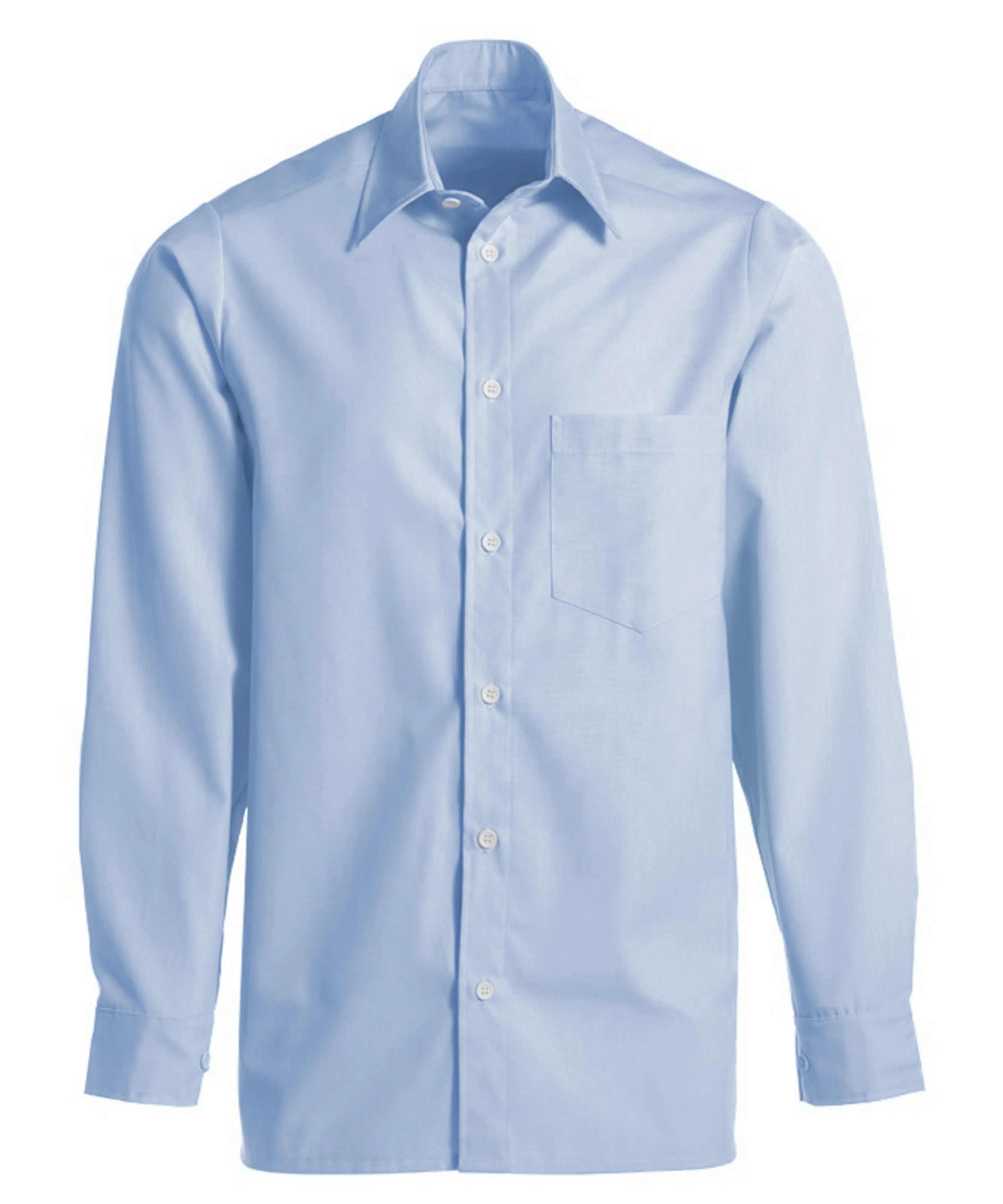 Kentaur 2520 men's long sleeve shirt in blue melange, front