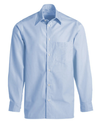 Kentaur 2520 men's long sleeve shirt in blue melange, front