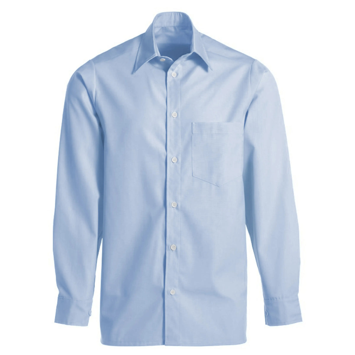 Kentaur 2520 men's long sleeve shirt in blue melange, front