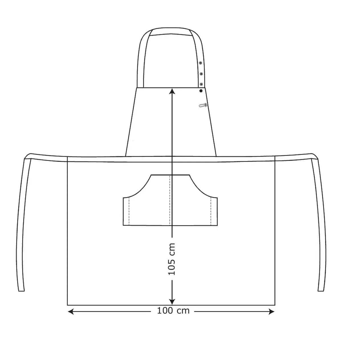 Bib Apron With Pocket 3049