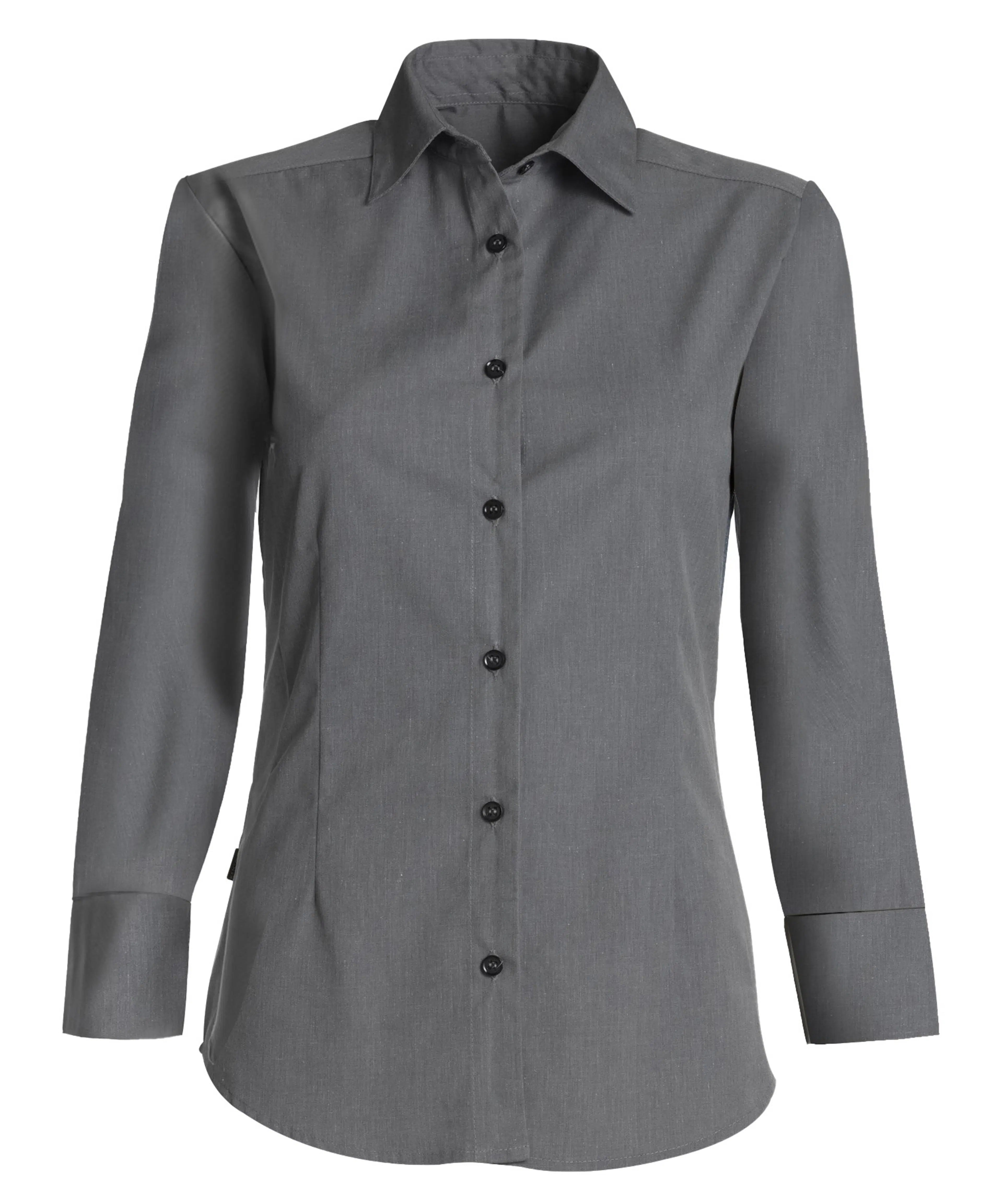 Kentaur 1568 women's 7/8 sleeve shirt in grey melange, front