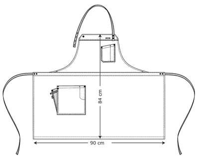 30360 Raw Bib Apron with Pockets