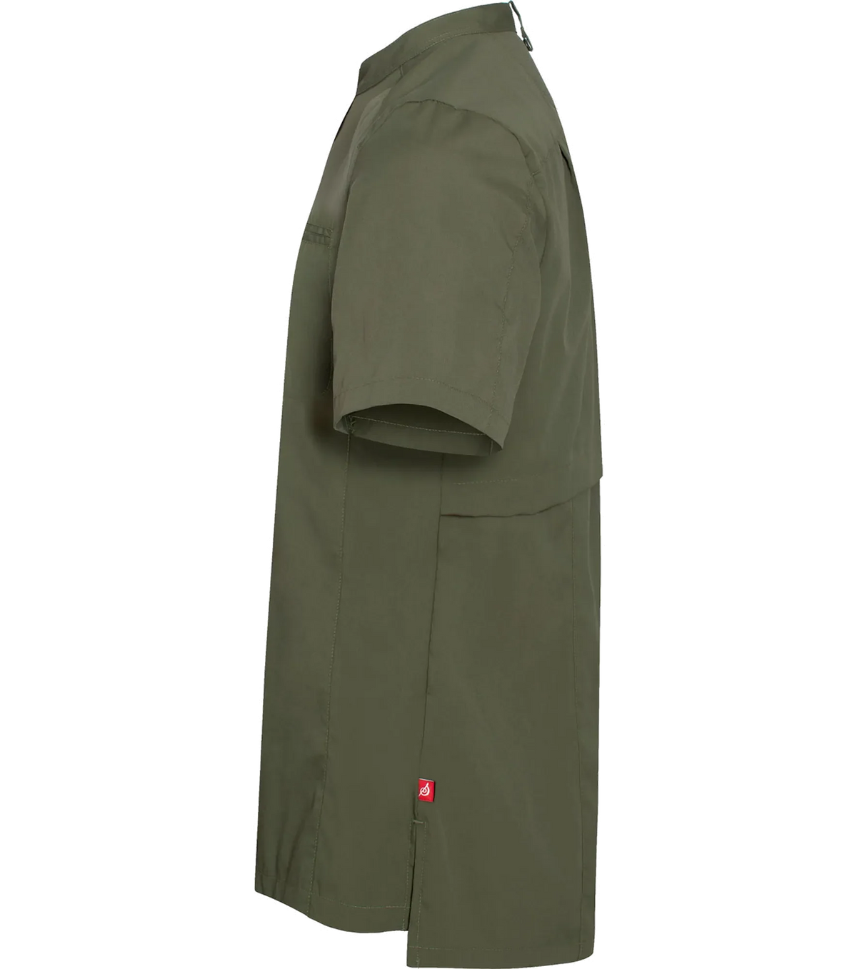 Olive Green 1006 Chef Shirt Action stretch side