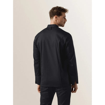 Arnoux Black  Chef Coat | Crossover Closure, Modern Fit