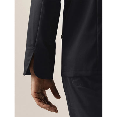 Arnoux Black  Chef Coat | Crossover Closure, Modern Fit