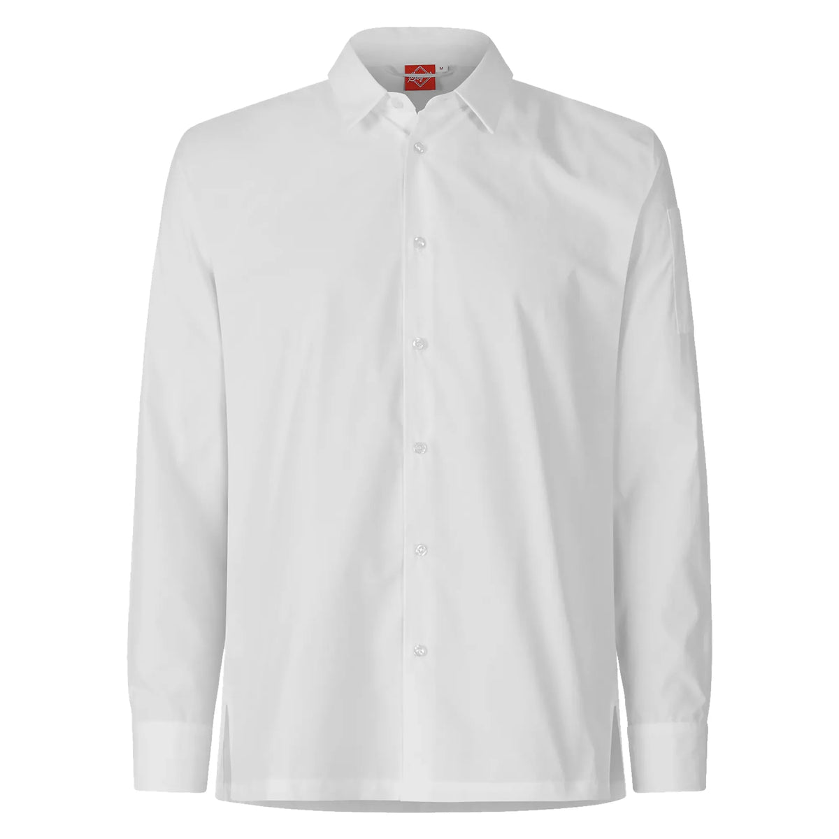 1013 white unisex stretch shirt, front, by Segers