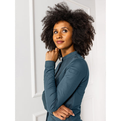 Jolie Petrol Women’s Chef Jacket | Slim Fit & Stretch Comfort