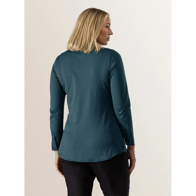 back view Jolie Women’s Chef Jacket in the color Petrol