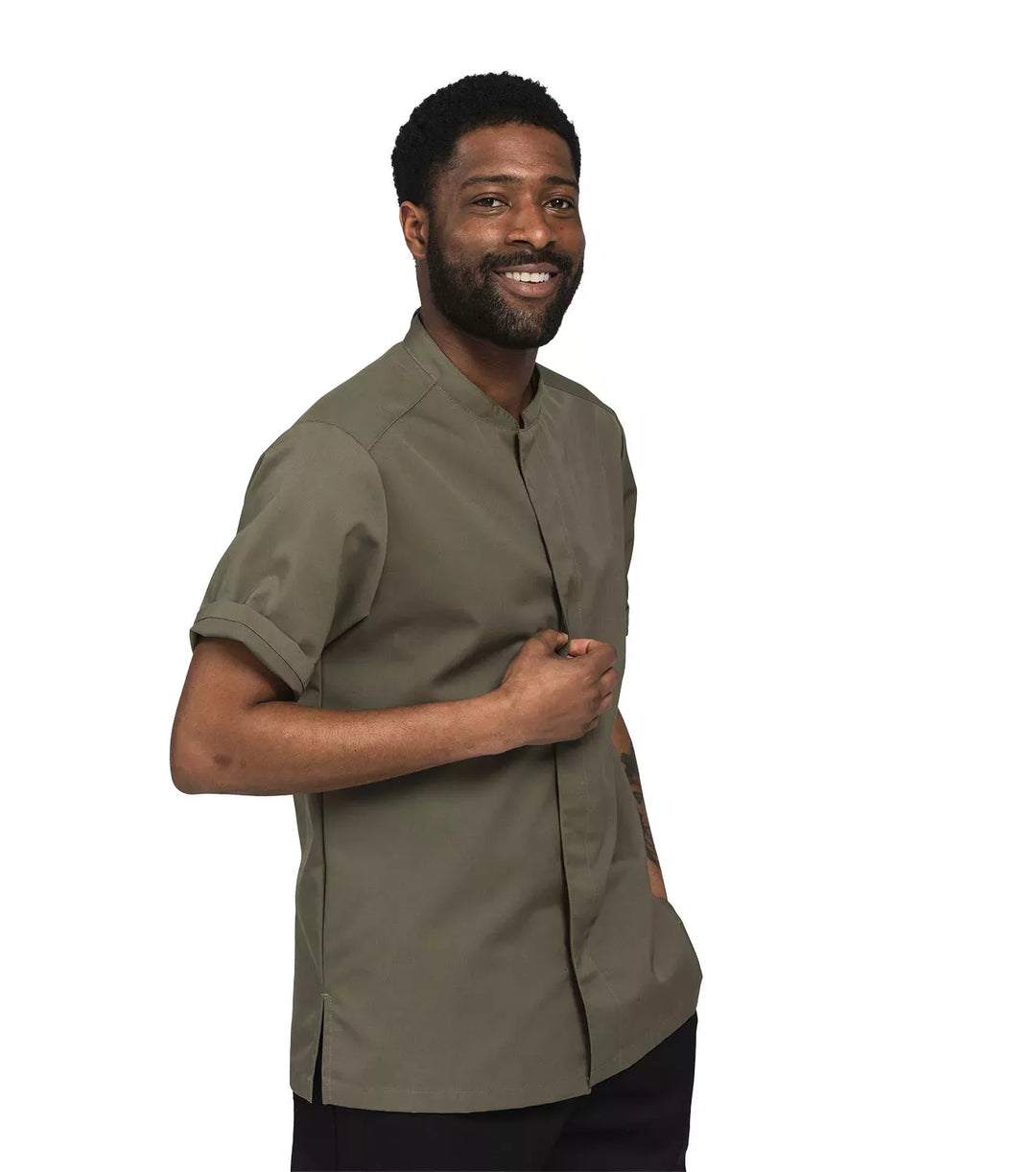 Olive green chef coat best sale