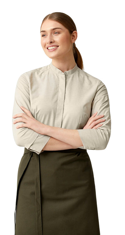 Kentaur 15478 women's Oxford shirt in sand, detail