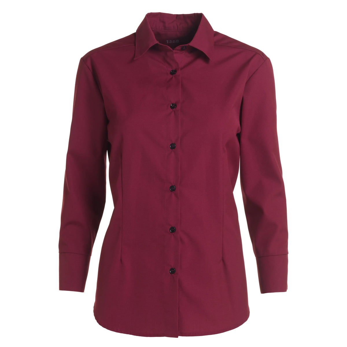 Kentaur 1568 women's 7/8 sleeve shirt in bordeaux, front