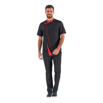 Parsley Men’s Short Sleeve Chef Jacket | Modern Contrast Style