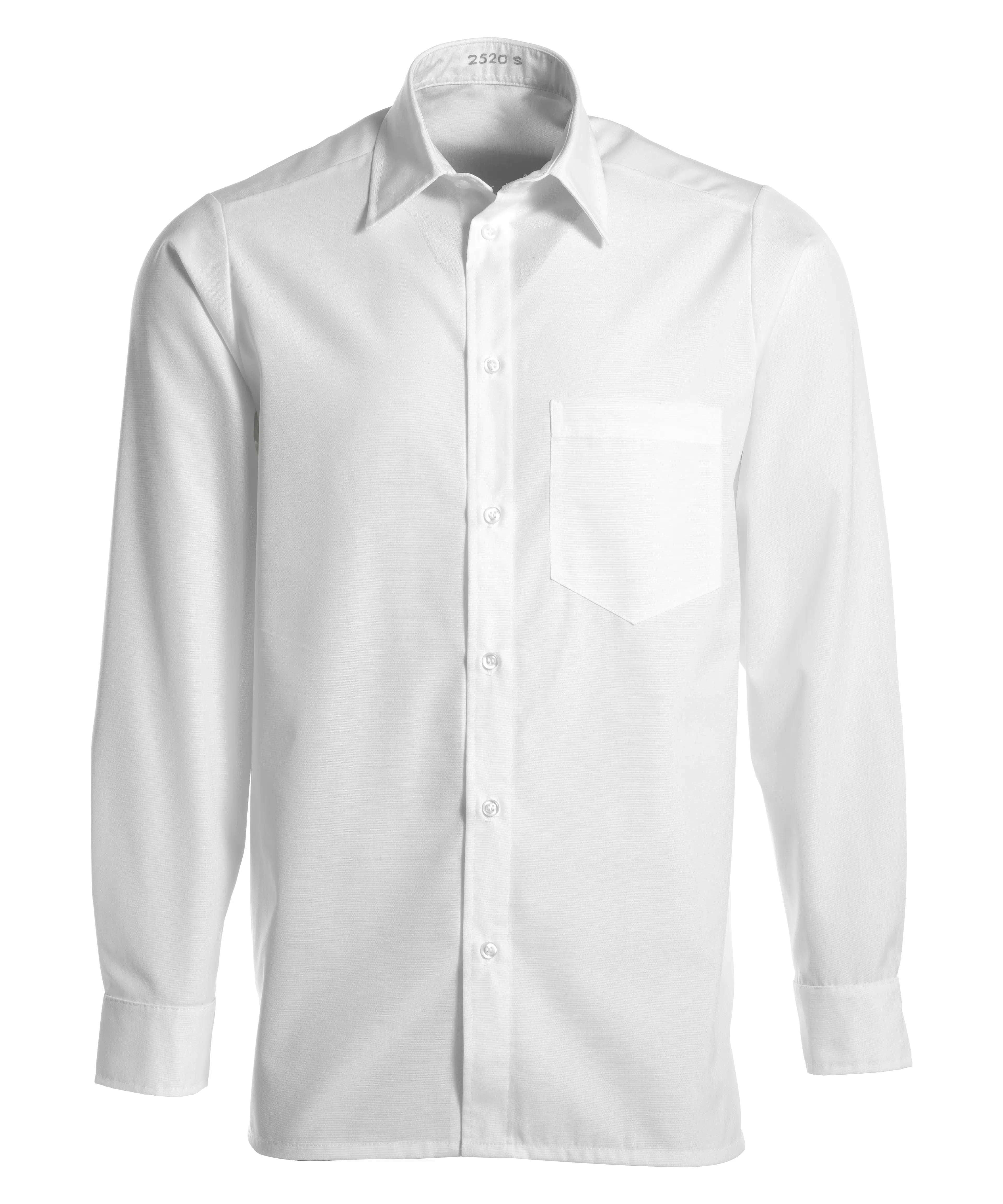 Kentaur 2520 men's long sleeve shirt in white, front