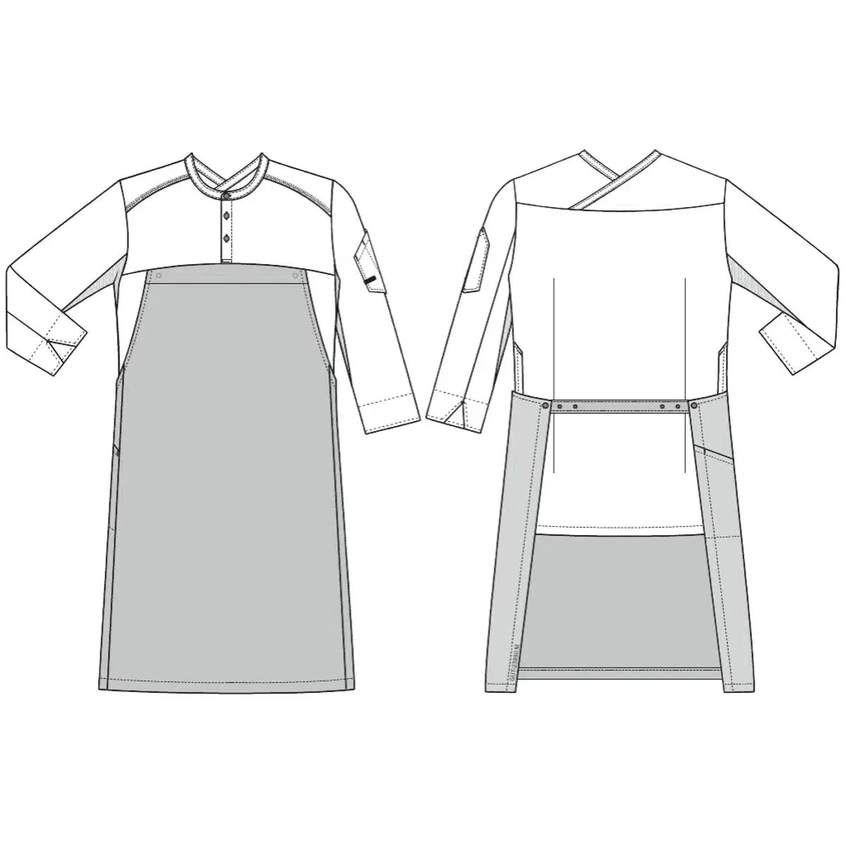 Chef Coat Bib Apron Hybrid Unisex 23880