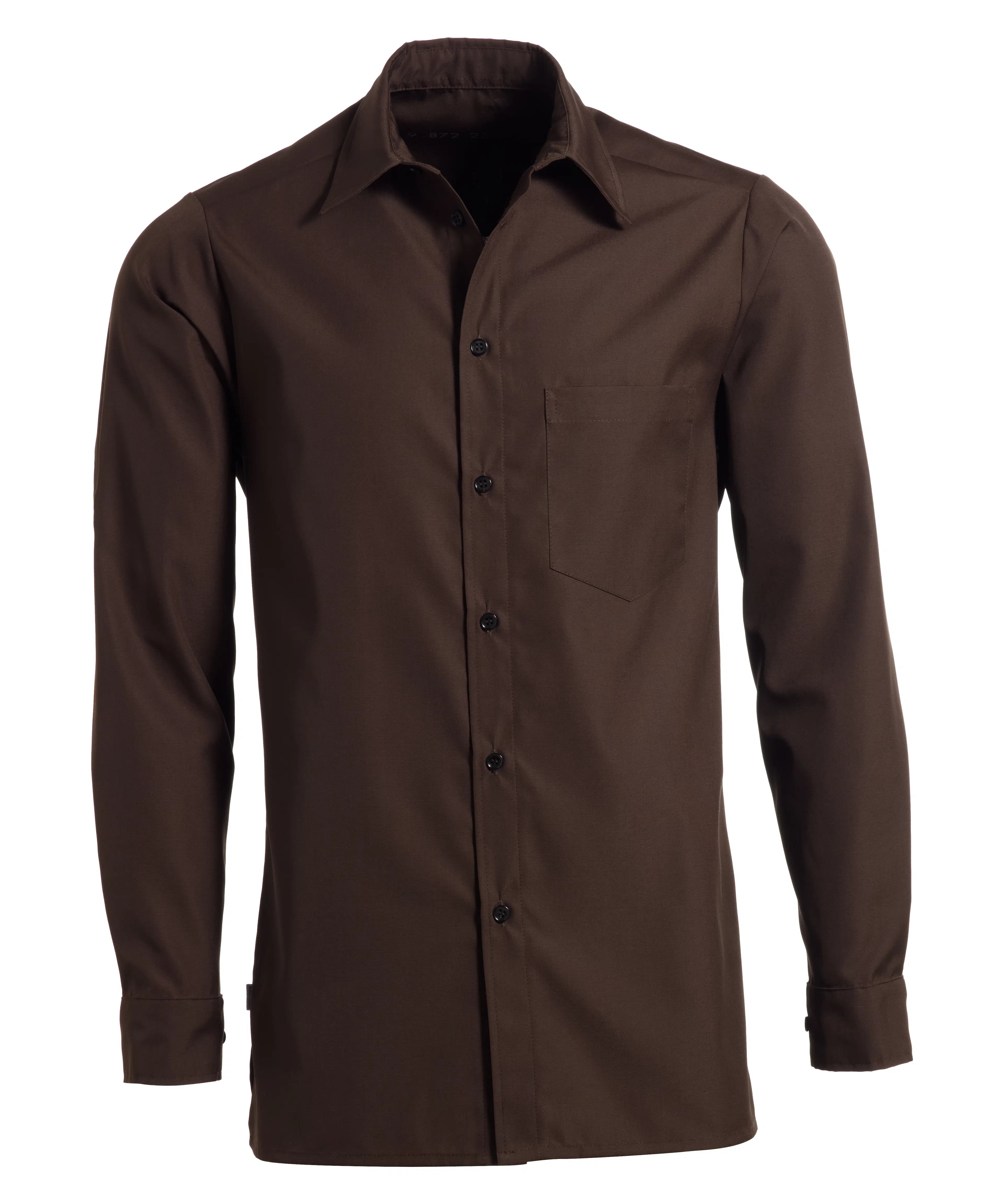 Kentaur 2520 men's long sleeve shirt in mocca, front