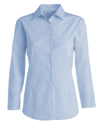 Kentaur 1568 women's 7/8 sleeve shirt in blue melange, front