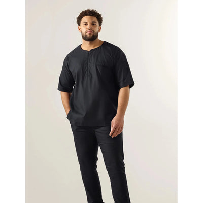 Norian Black Oversized Unisex T-shirt | Crew Neck