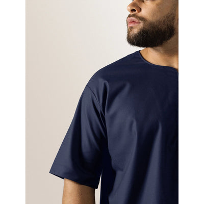 Norian Deep Blue Oversized Unisex T-shirt | Crew Neck