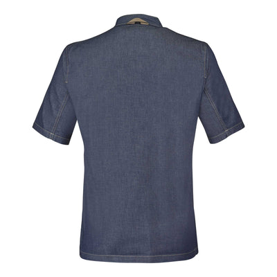 BIEVRE Chef Coat Short Sleeve Denim Blue
