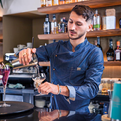 BROCA Chef Coat Long Sleeve Denim Blue