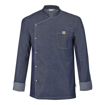 BROCA Chef Coat Long Sleeve Denim Blue