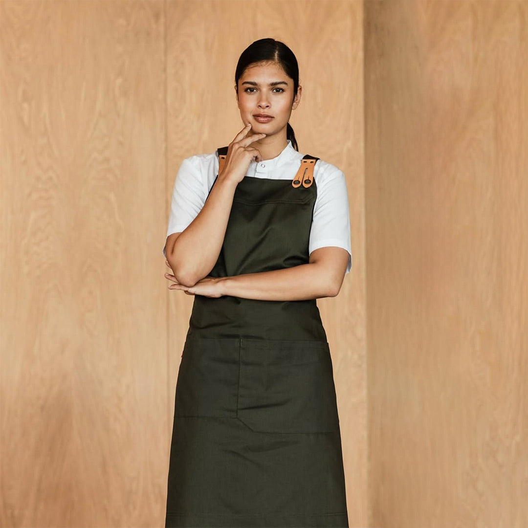 All purpose aprons come in both bib style and waist style. Choose from multiple styles, colors and fabrics 