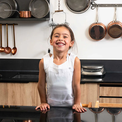 GALANGA White Kitchen Apron for Kids