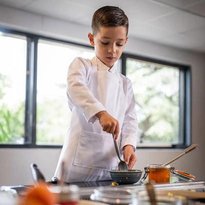 GALANGA White Kitchen Apron for Kids
