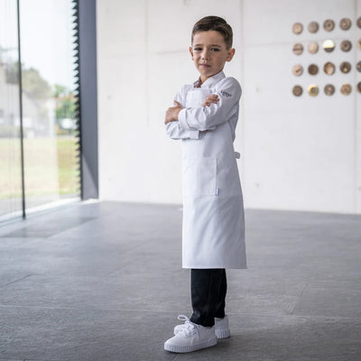 GALANGA White Kitchen Apron for Kids