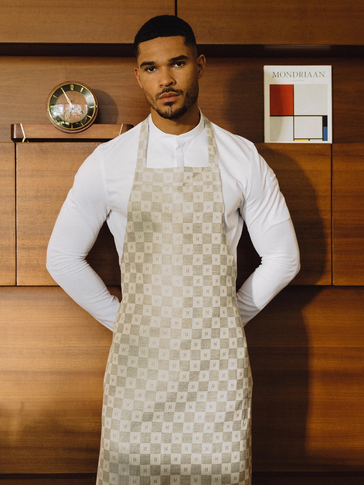 Bib Apron Denver Warm Grey